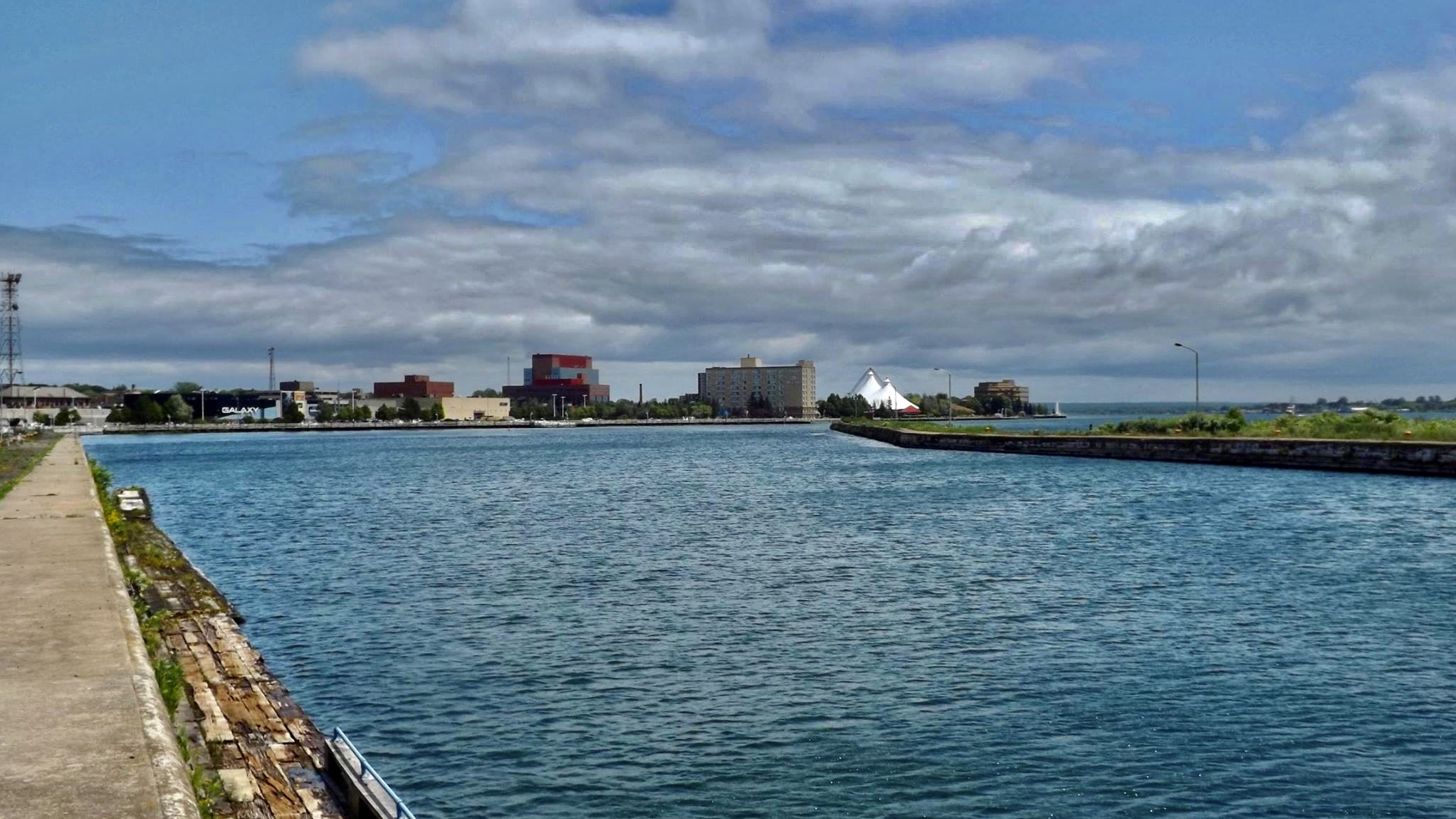 Sault Ste. Marie skyline and waterfront